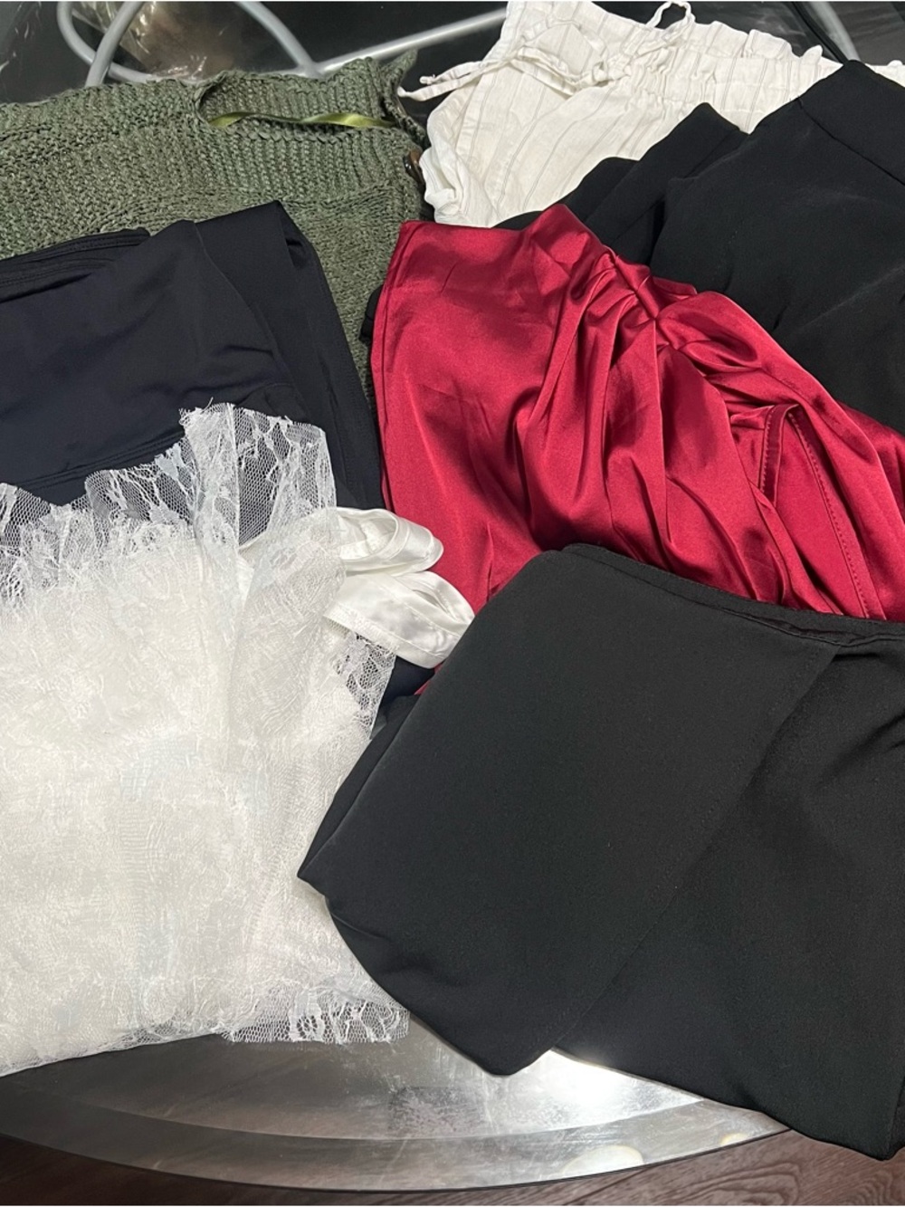 Women's Clothing Lot of 7 Tops and Pants Assorted Sizes Bundle Closet Refresh